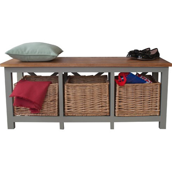 Flip Top Polyester/Polyester Blend Storage Benches You'll Love